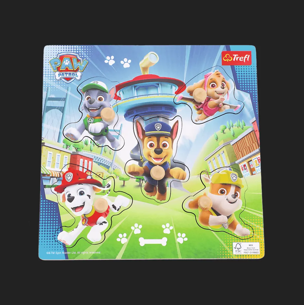 61620 "TOWAR" - Zabawka drewniana - Puzzle mini Paw Patrol MULTI / Viacom PAW Patrol FSC Mix 70%