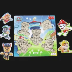 61620 "TOWAR" - Zabawka drewniana - Puzzle mini Paw Patrol MULTI / Viacom PAW Patrol FSC Mix 70%