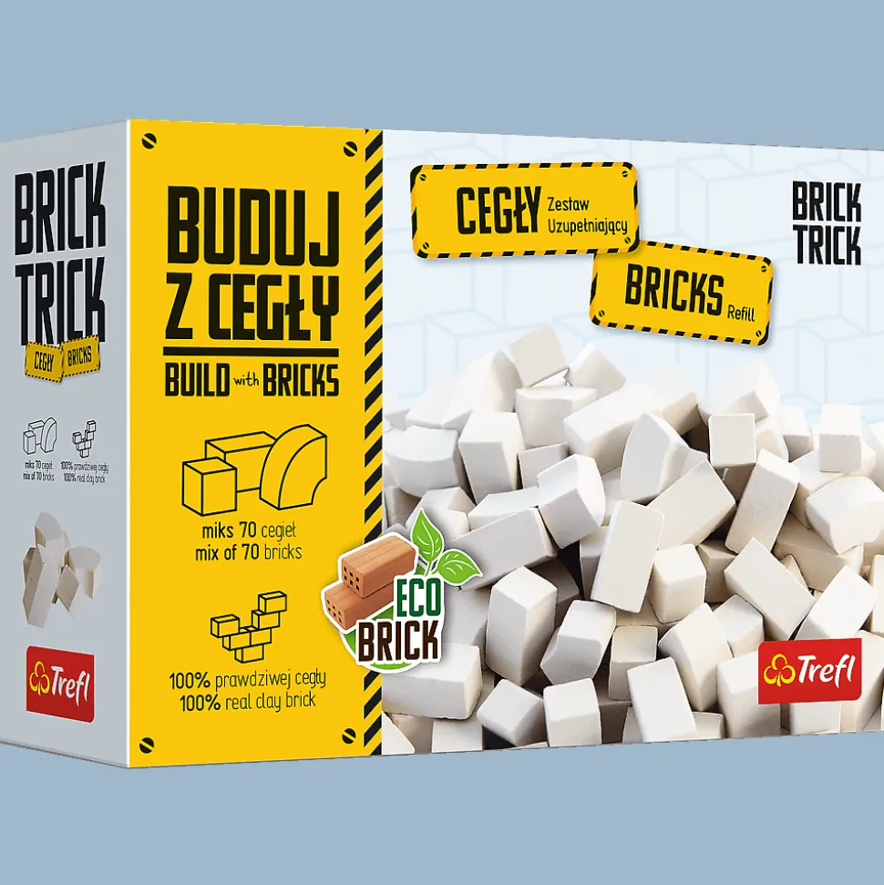 Brick Trick cegły zamkowe białe 70 sztuk