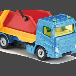 Ciężarówka z pojemnikiem i przyczepą