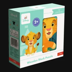 Drewniane klocki puzzle, Król Lew