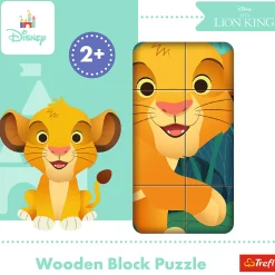 Drewniane klocki puzzle, Król Lew
