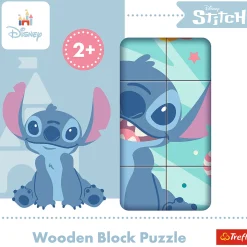 Drewniane klocki puzzle, Lilo i Stitch