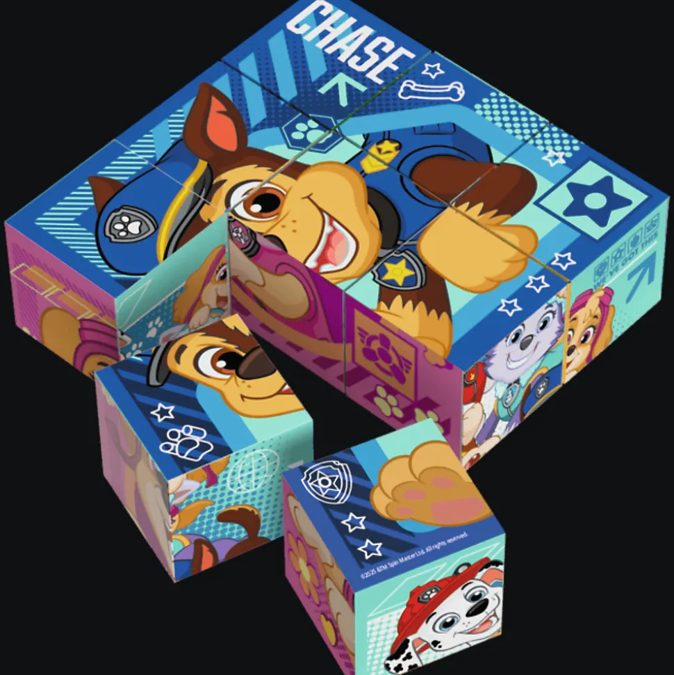 Drewniane klocki puzzle, Psi Patrol