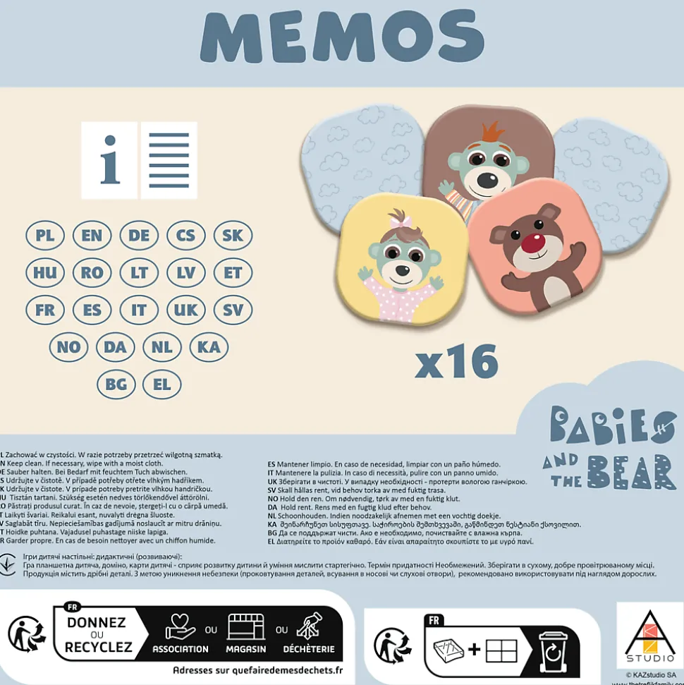 Gra dla dzieci Memos, Bobaski i Miś