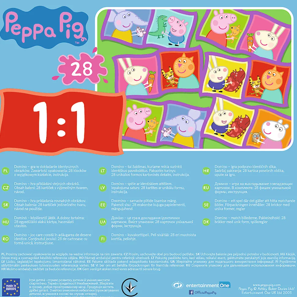 Gra dla dzieci Świnka Peppa Domino Peppa