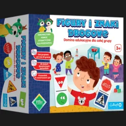 Gra edukacyjna dla grupy Domino figury i znaki drogowe, Rodzina Treflików