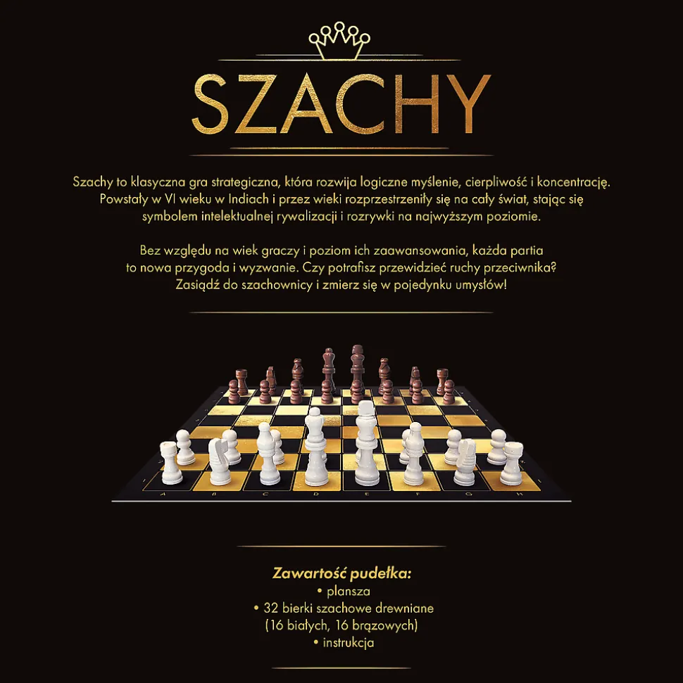 Gra klasyczna Szachy drewniane