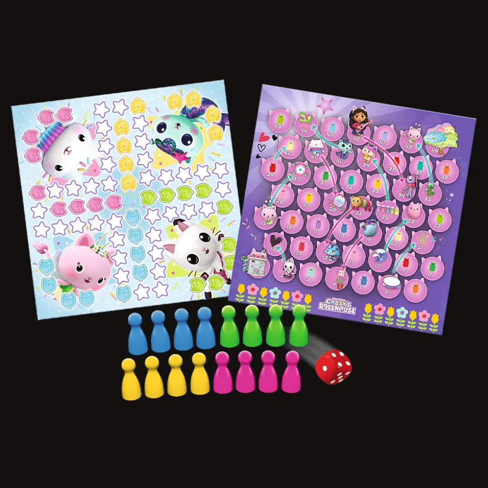 Gra klasyczna 2w1 Chińczyk, Węże i drabiny Koci Domek Gabi