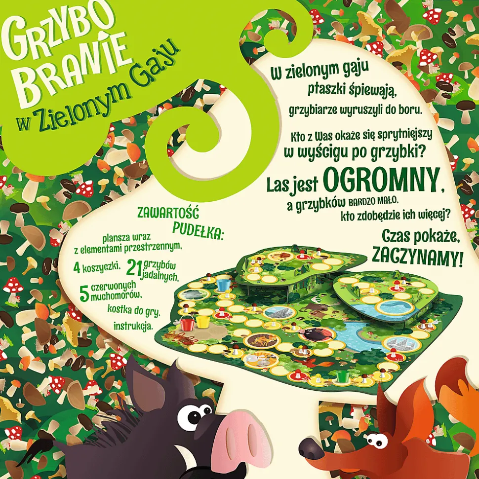 Gra planszowa Grzybobranie w Zielonym Gaju