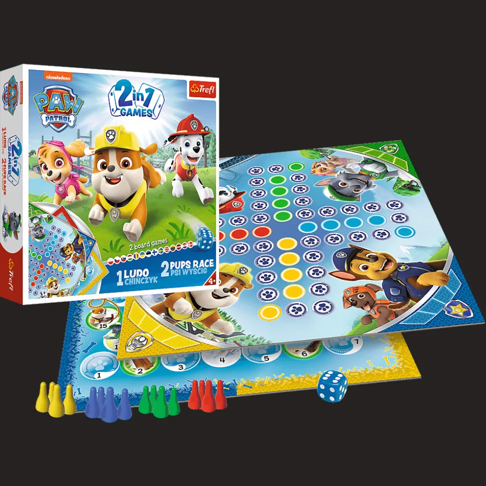 Gra planszowa 2w1 Chińczyk Psi Patrol