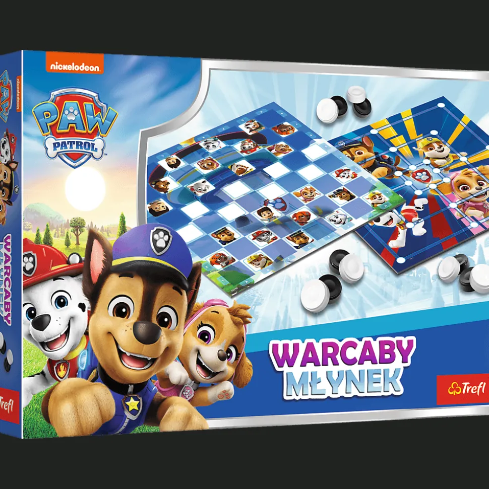 Gra planszowa Warcaby i Młynek, Paw Patrol