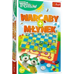 Gra planszowa Warcaby i Młynek Rodzina Treflików