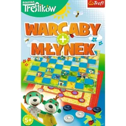 Gra planszowa Warcaby i Młynek Rodzina Treflików
