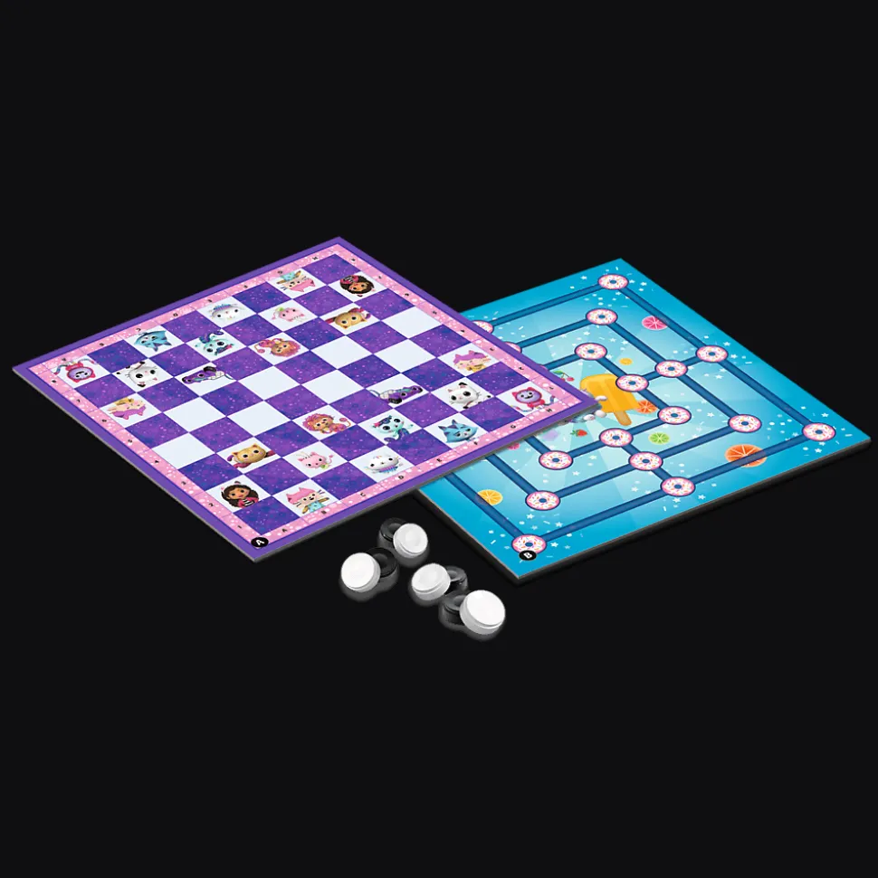 Gra planszowa Warcaby i Młynek, Gabby's Dollhouse