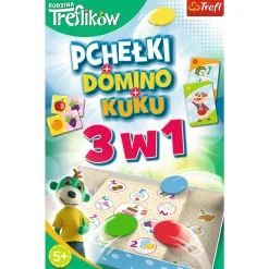 Gra rodzinna Rodzina Treflików 3w1 Domino Pchełki Kuku Trefliki