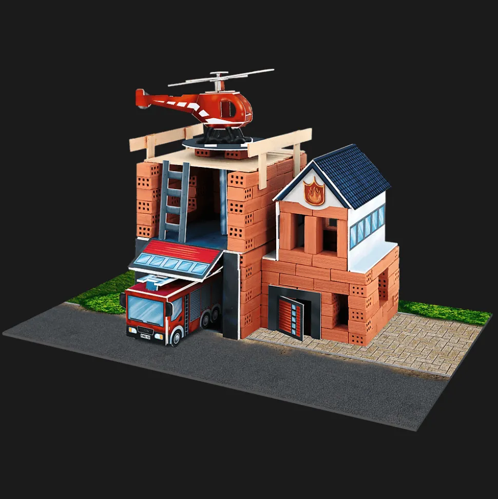 Klocki ceramiczne Brick Trick - Remiza Strażacaka / Fire-station