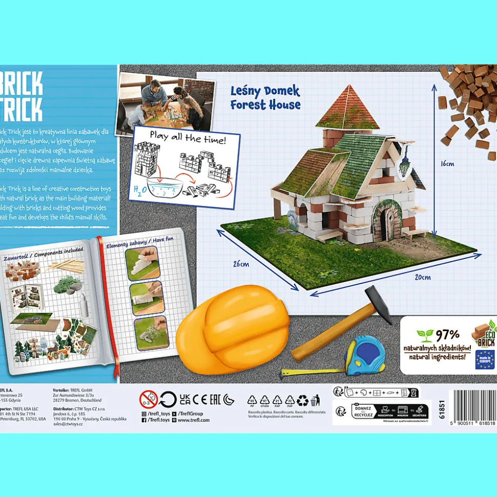 Klocki ceramiczne Brick Trick - Leśny domek / Forest house