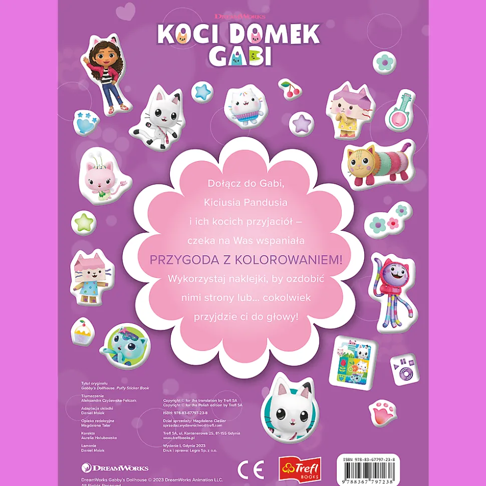 Koci Domek Gabi. Książecz-kot-ka z naklejkami