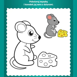 Książka aktywizująca Bobaski i Miś, Koloruję pierwszy raz. Zwierzęta