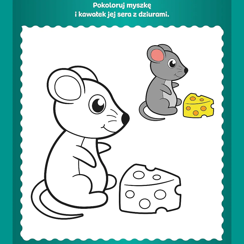 Książka aktywizująca Bobaski i Miś, Koloruję pierwszy raz. Zwierzęta