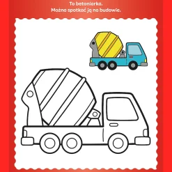 Książka aktywizująca Bobaski i Miś, Koloruję pierwszy raz. Pojazdy