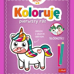 Książka aktywizująca Bobaski i Miś, Koloruję pierwszy raz. Słodkości