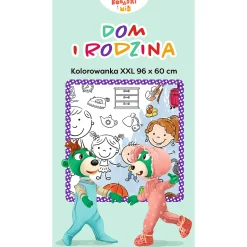 Książka aktywizująca Dom i rodzina. Kolorowanka XXL. Bobaski i Miś