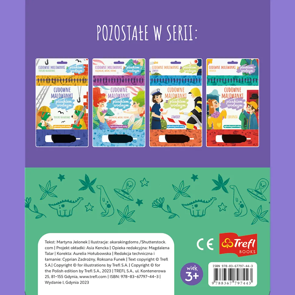 Książka aktywizująca Fantastyczne stworzenia. Cudowne malowanki z pisakiem wodnym