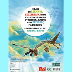 Książka aktywizująca Jak wytresować smoka, kolorowanki
