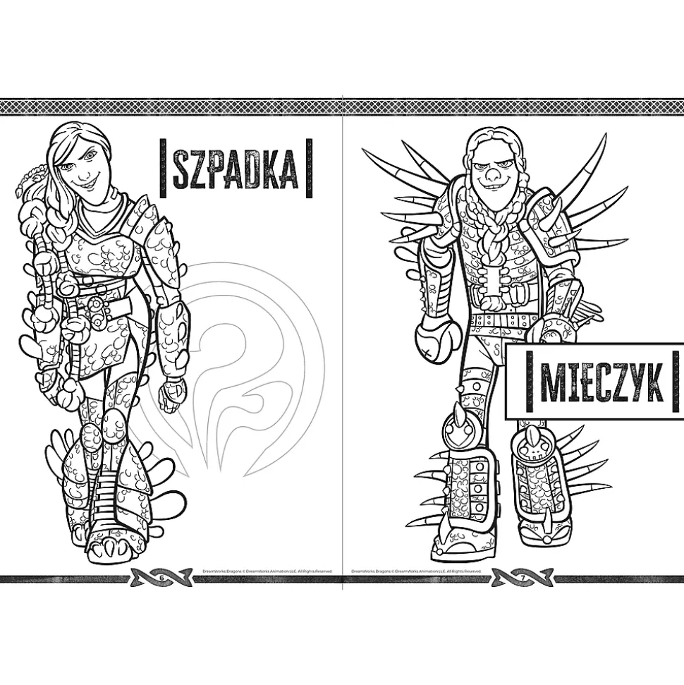 Książka aktywizująca Jak wytresować smoka, kolorowanki