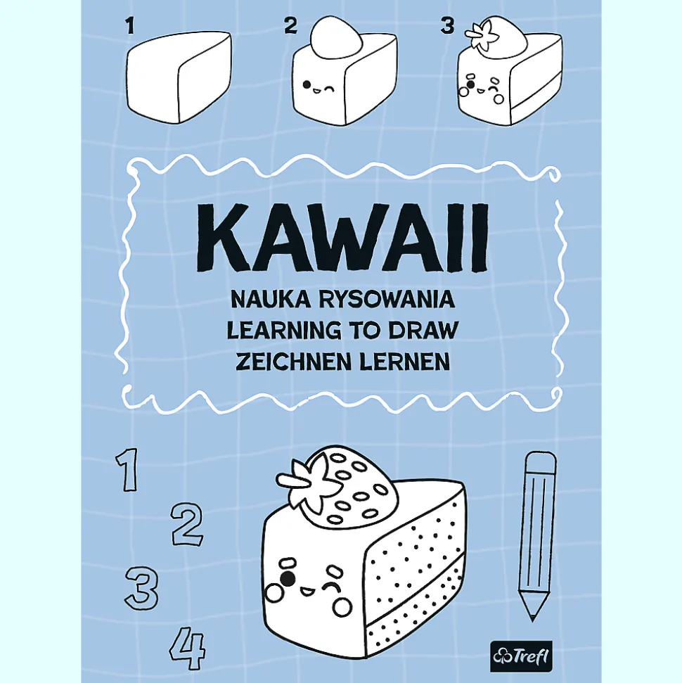 Książka aktywizująca Kawaii, nauka rysowania