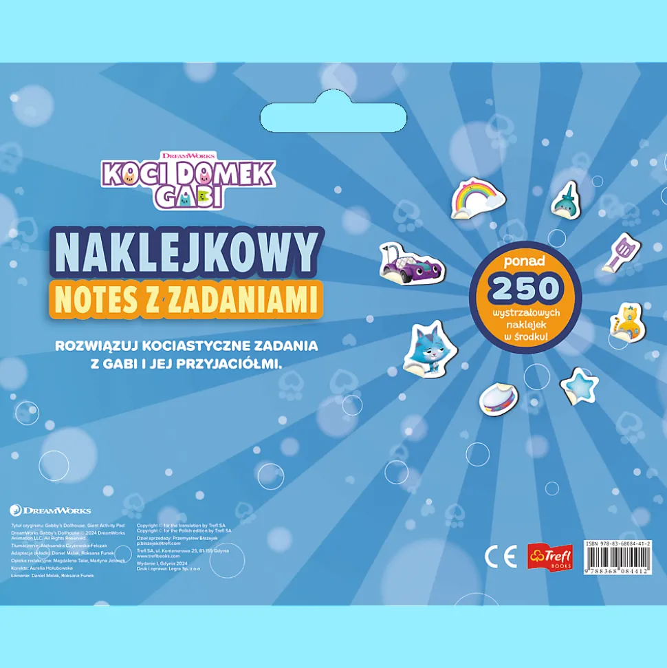 Książka aktywizująca Koci Domek Gabi. Naklejkowy notes z zadaniami