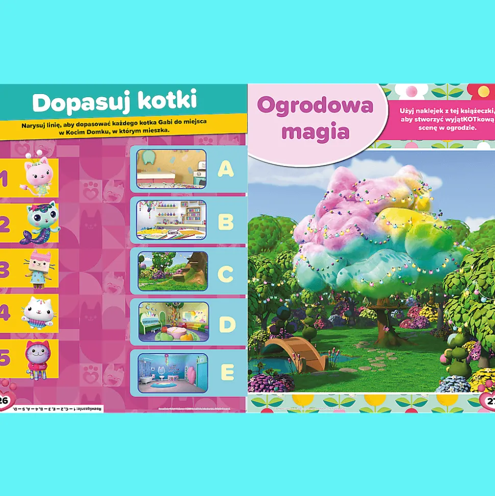 Książka aktywizująca Koci Domek Gabi. 300 naklejek