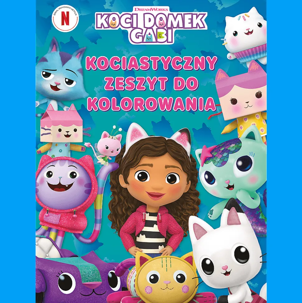 Książka aktywizująca Koci Domek Gabi. Kociastyczny zeszyt do kolorowania