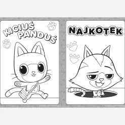 Książka aktywizująca Koci Domek Gabi. Kociastyczny zeszyt do kolorowania