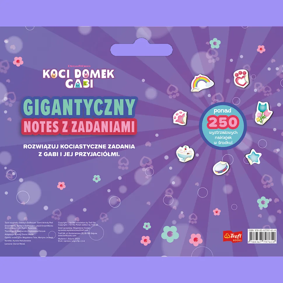 Książka aktywizująca Koci Domek Gabi. Gigantyczny notes z zadaniami