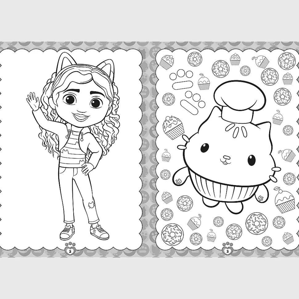 Książka aktywizująca Koci Domek Gabbi, kolorowanka