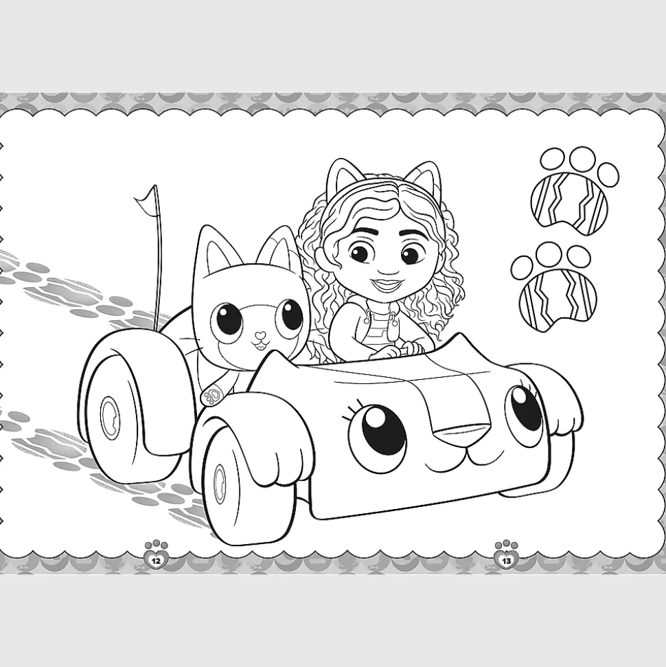 Książka aktywizująca Koci Domek Gabbi, kolorowanka