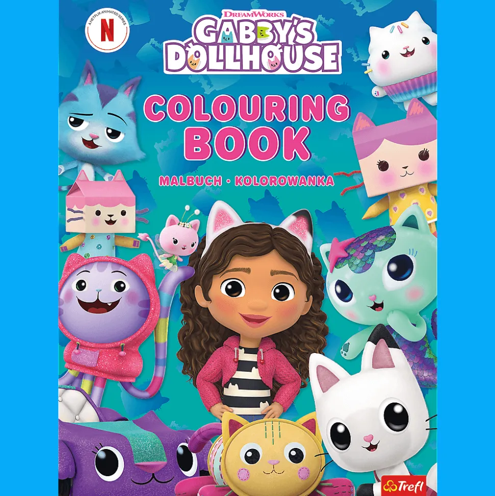 Książka aktywizująca Koci Domek Gabbi, kolorowanka