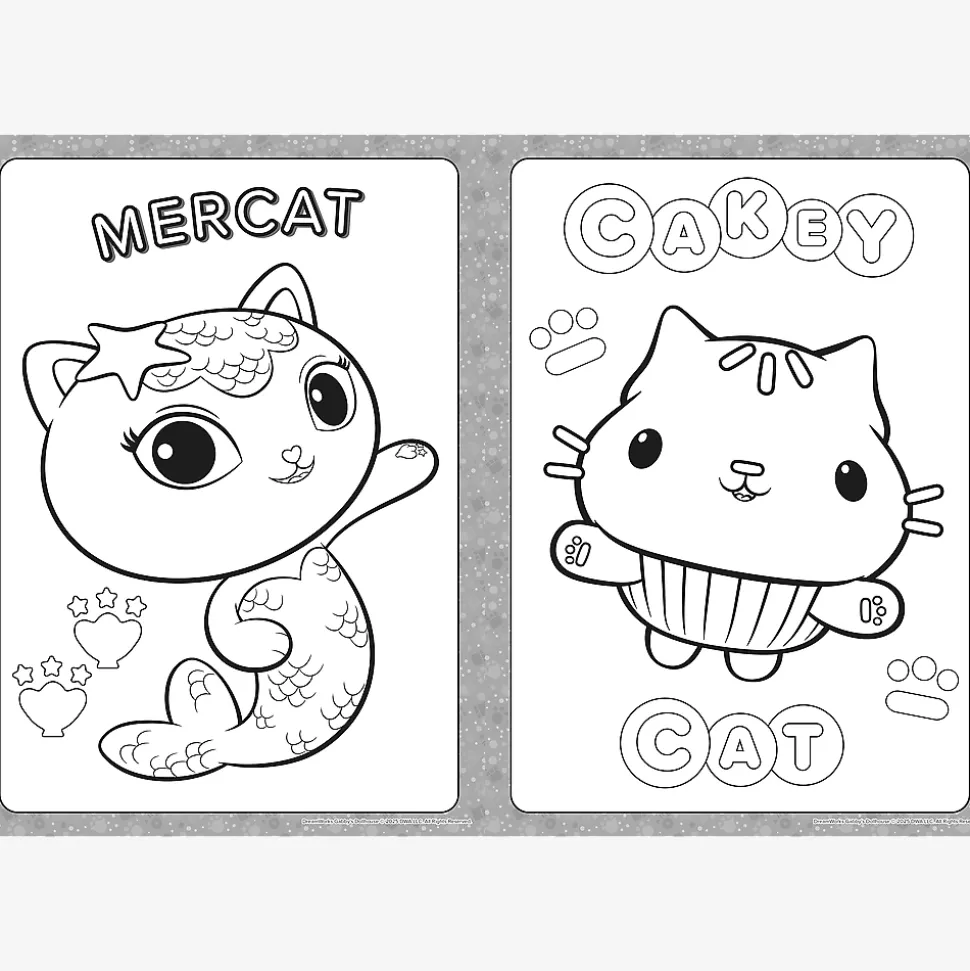 Książka aktywizująca Koci Domek Gabbi, kolorowanka