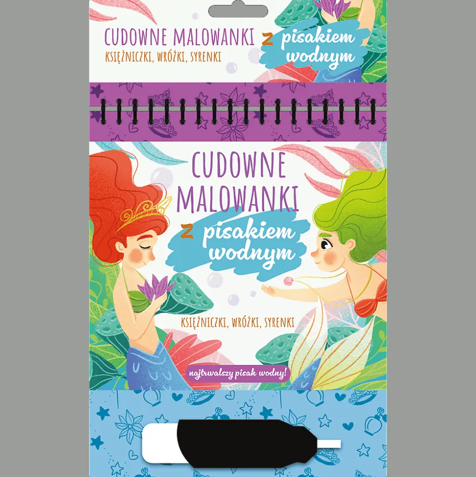 Książka aktywizująca Księżniczki, wróżki, syrenki. Cudowne malowanki z pisakiem wodnym