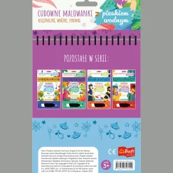 Książka aktywizująca Księżniczki, wróżki, syrenki. Cudowne malowanki z pisakiem wodnym