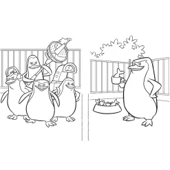 Książka aktywizująca Pingwiny z Madagaskaru, kolorowanka