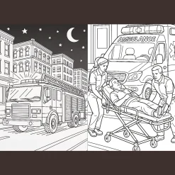 Książka aktywizująca Pojazdy ratunkowe, kolorowanka