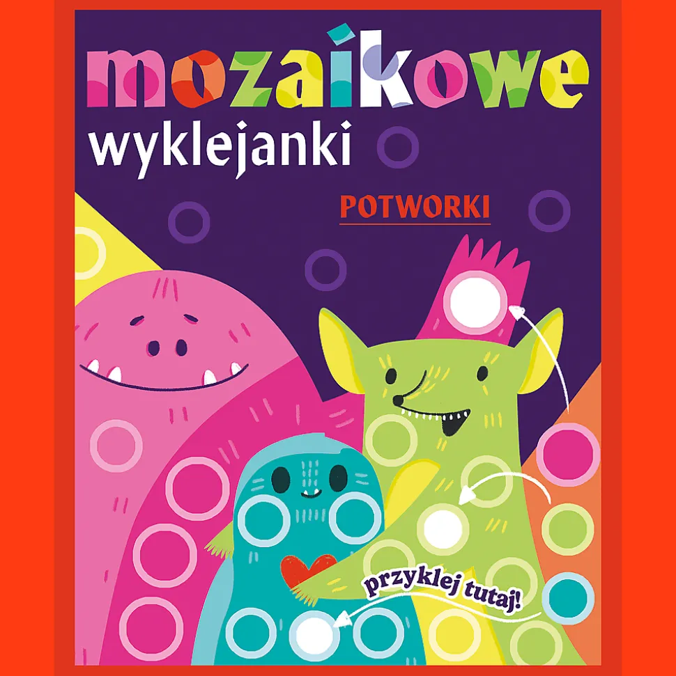 Książka aktywizująca Potworki. Mozaikowe wyklejanki