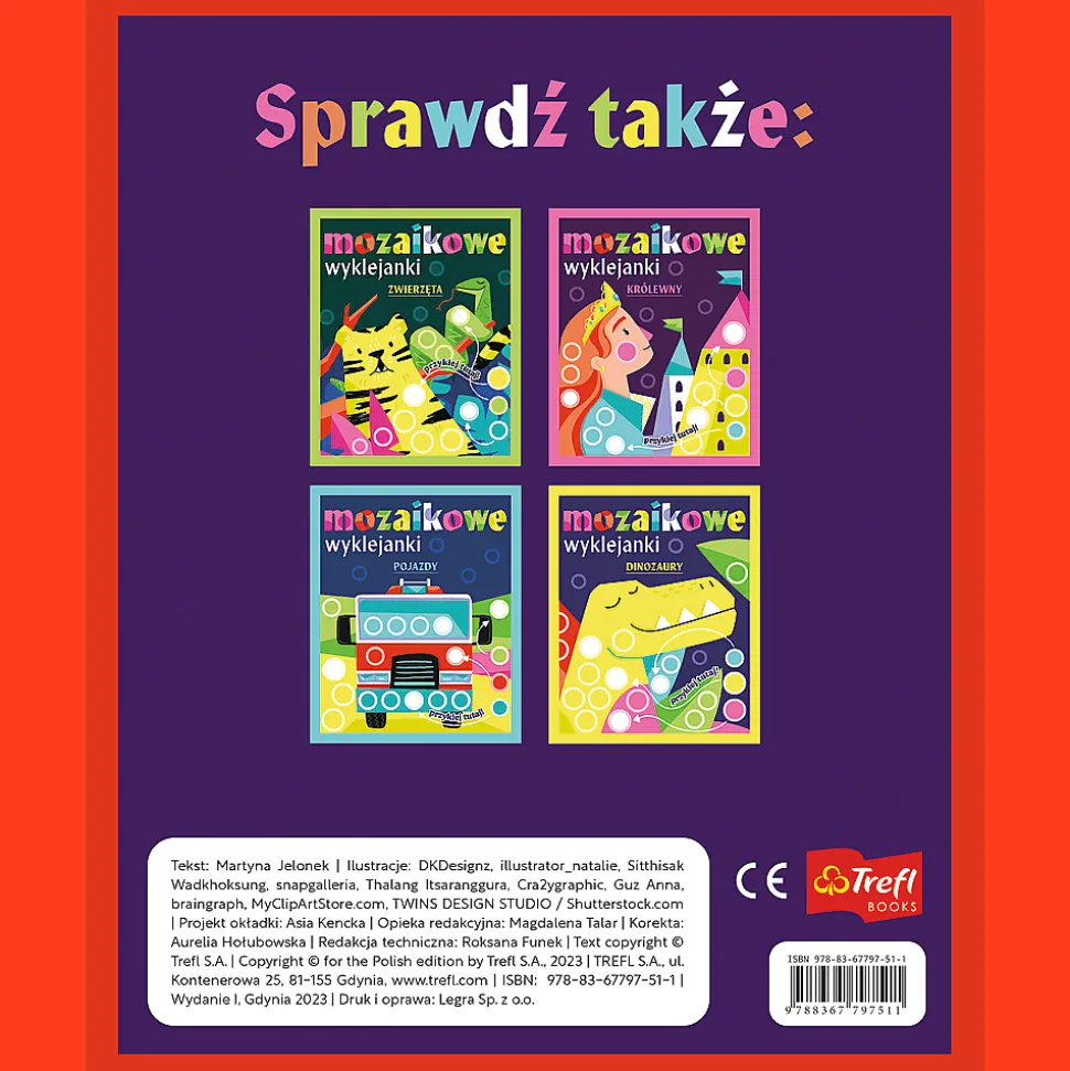 Książka aktywizująca Potworki. Mozaikowe wyklejanki