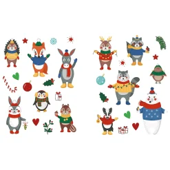 Książka aktywizująca Rodzina Treflików: Trefliki Ratują Święta. Wycinanki naklejkowe. Zwierzęta