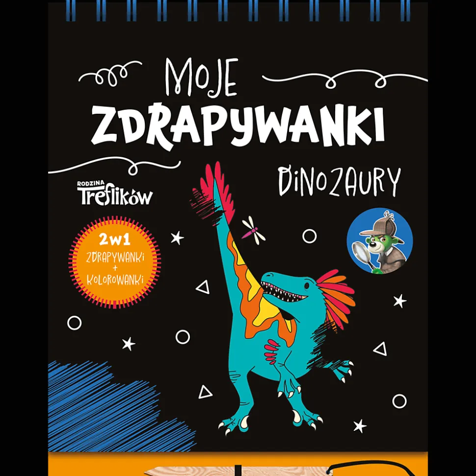 Książka aktywizująca Spy Guy. Dinozaury. Moje zdrapywanki