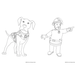 Książka aktywizująca Strażak Sam, kolorowanka